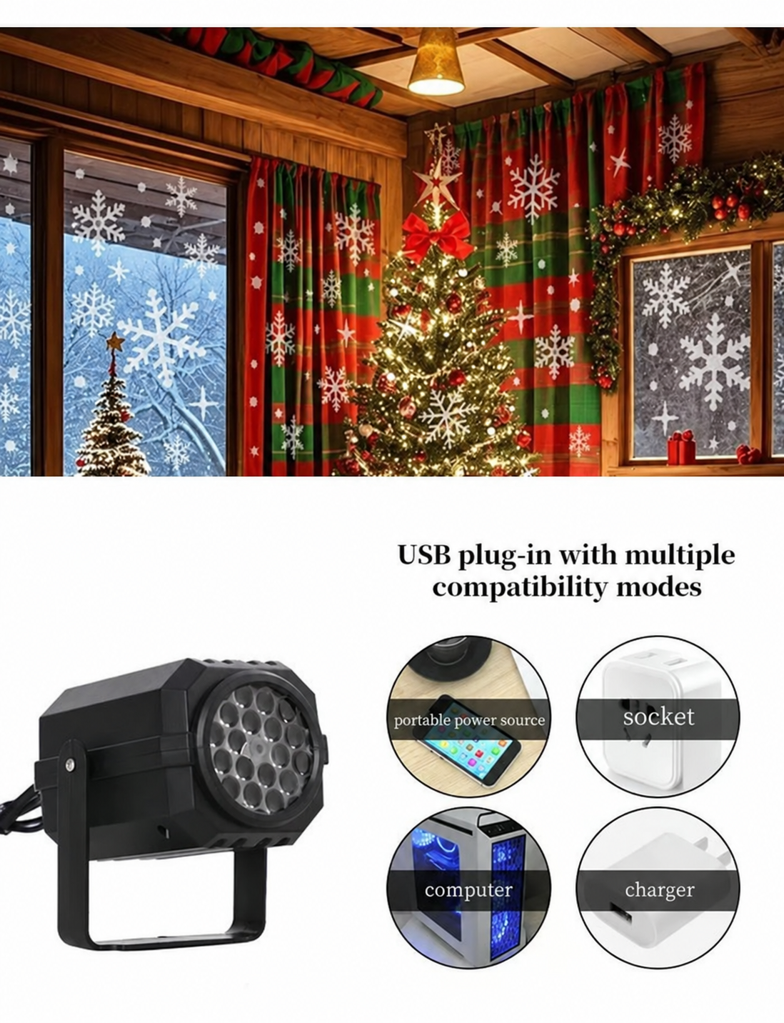 đâ¨LED Christmas Projection Lamp â 16 Patterns of Pure Holiday Magic!