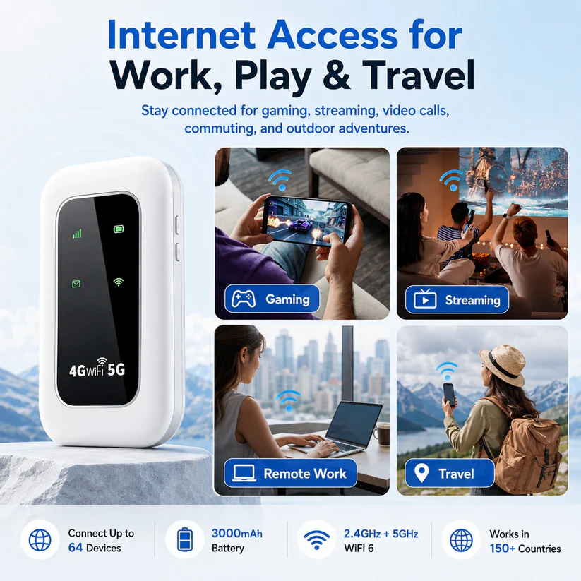 📶 2026 Pocket WiFi — Fast, Portable Internet for Travel, Work & Home Backup