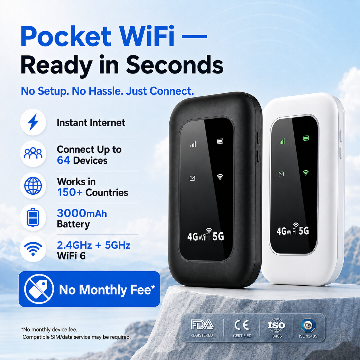 📶 2026 Pocket WiFi — Fast, Portable Internet for Travel, Work & Home Backup