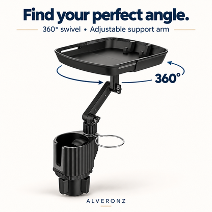 Universal 360° Swivel Car Cup Holder Tray
