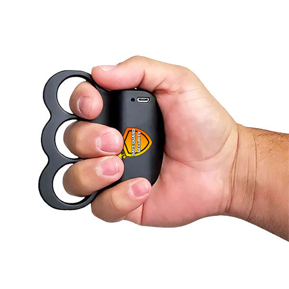 YAGOO™ 28,000,000V Knuckle Stun Ring with Bright Safety Light