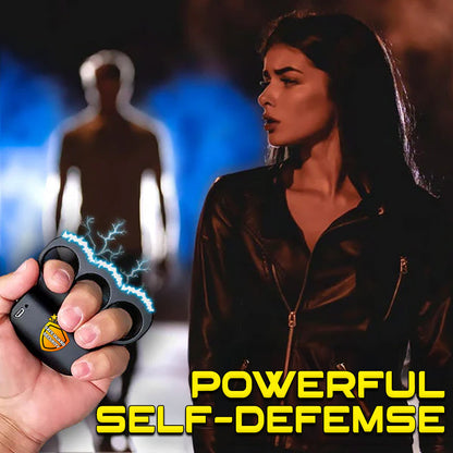 YAGOO™ 28,000,000V Knuckle Stun Ring with Bright Safety Light
