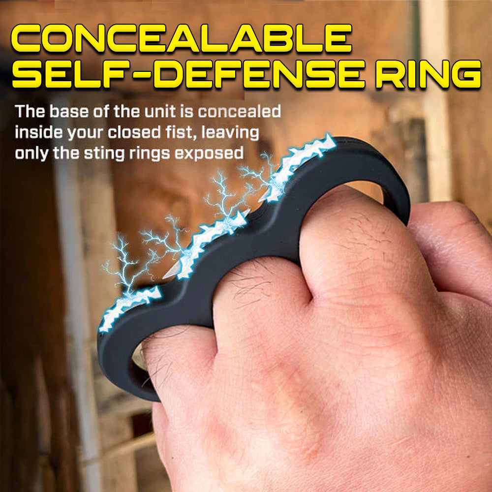 YAGOO™ 28,000,000V Knuckle Stun Ring with Bright Safety Light