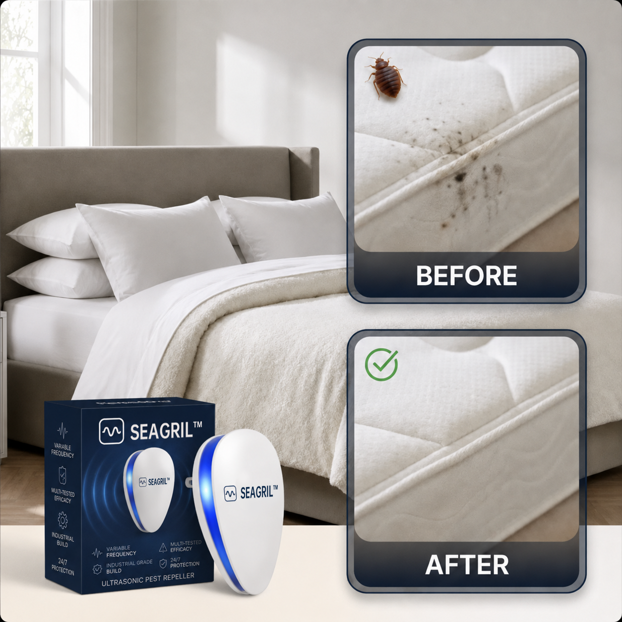 SEAGRIL™ 2026 Upgraded Pest Repeller – Banish Bed Bugs For Good