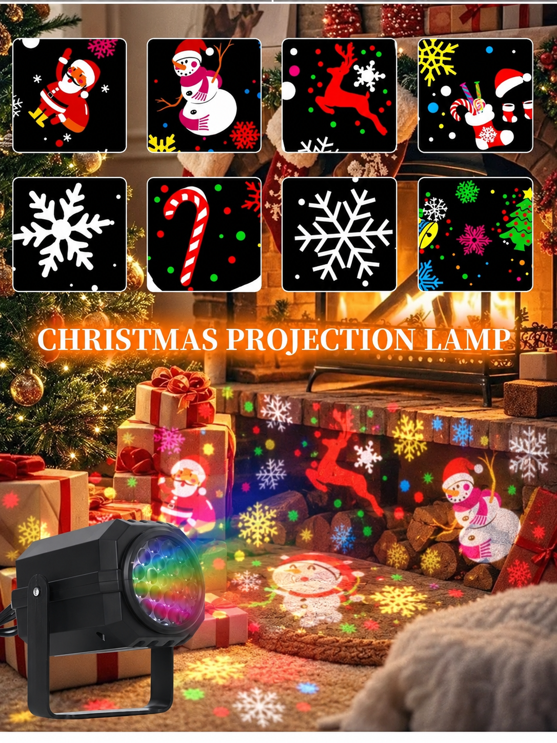 🎄✨LED Christmas Projection Lamp – 16 Patterns of Pure Holiday Magic!