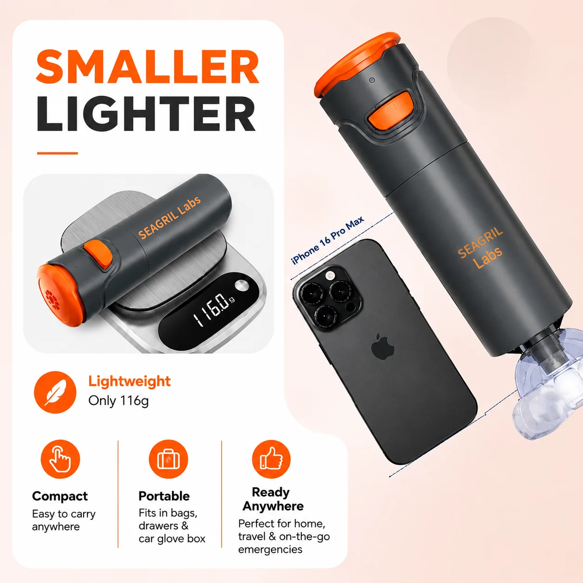 Portable Choking Rescue Device with 3 Masks